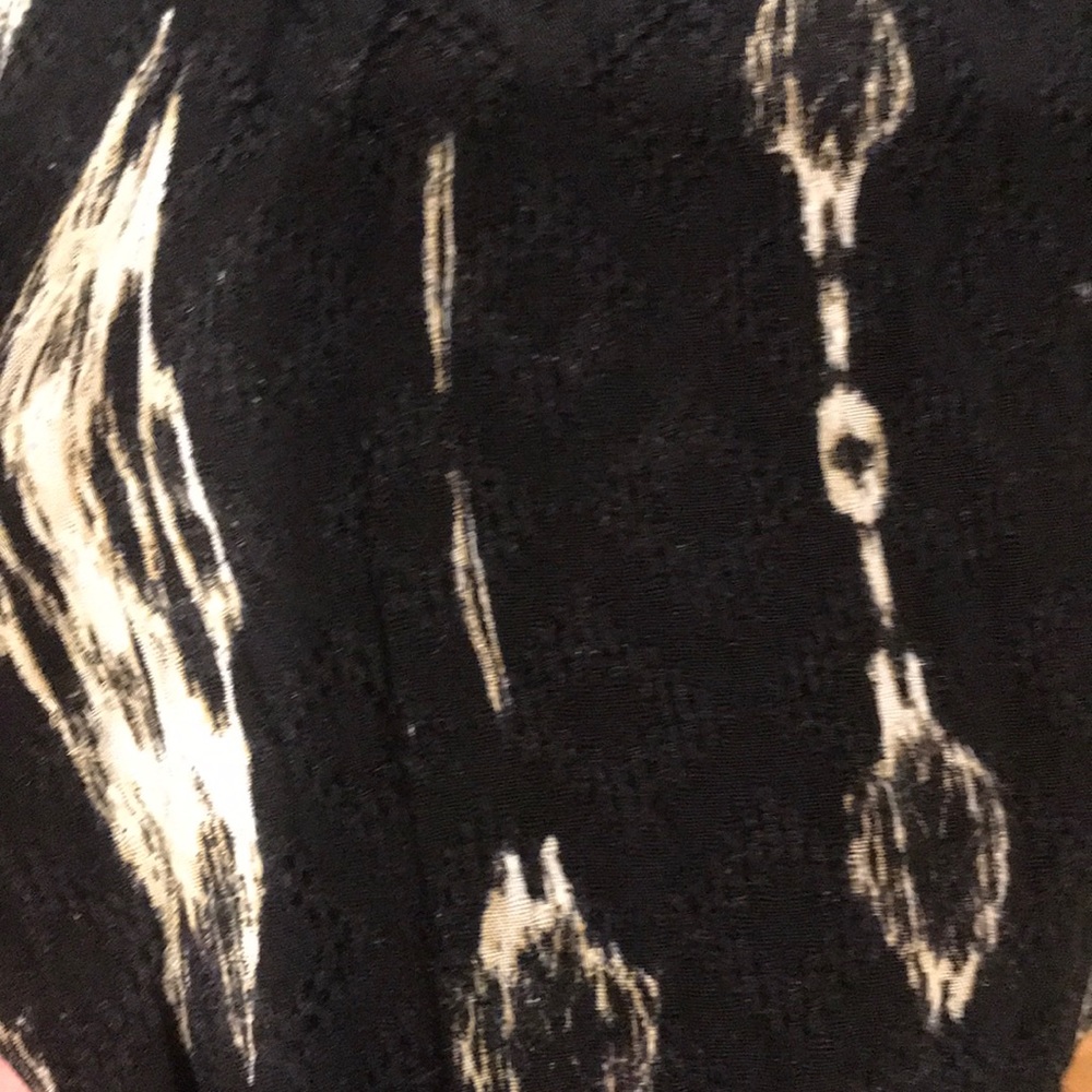 Massimo Dutti Black and Tan Long Sleeve Blouse - Picture 6 of 8